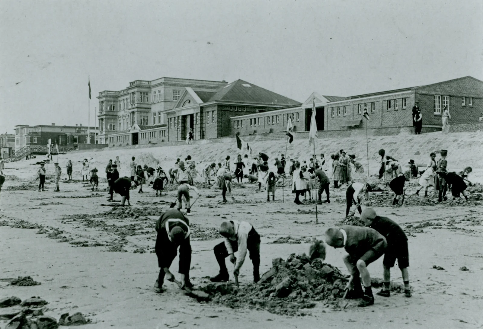 Historische Aufnahme der Badehalle auf Norderney